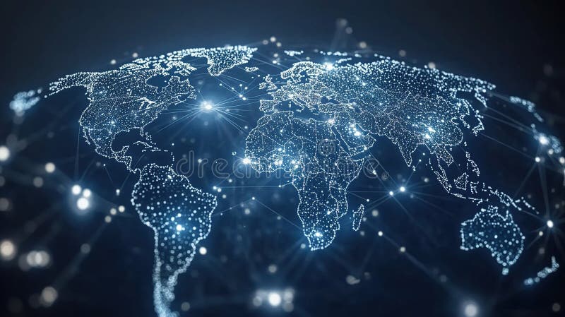Global Network Map, World, Connection, Digital, Abstract. Global network connection map stock images, royalty-free photos and pictures