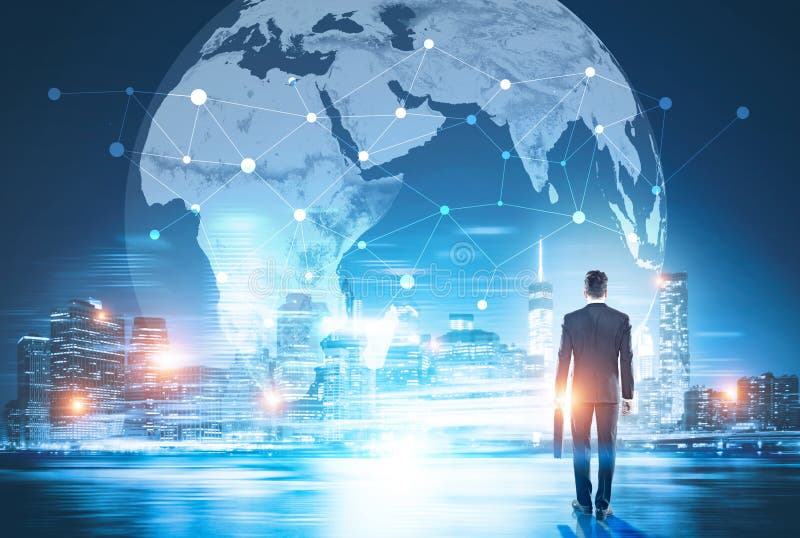Global networking and business stock images