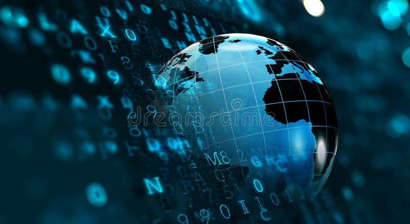 Global networking and connection vector illustration