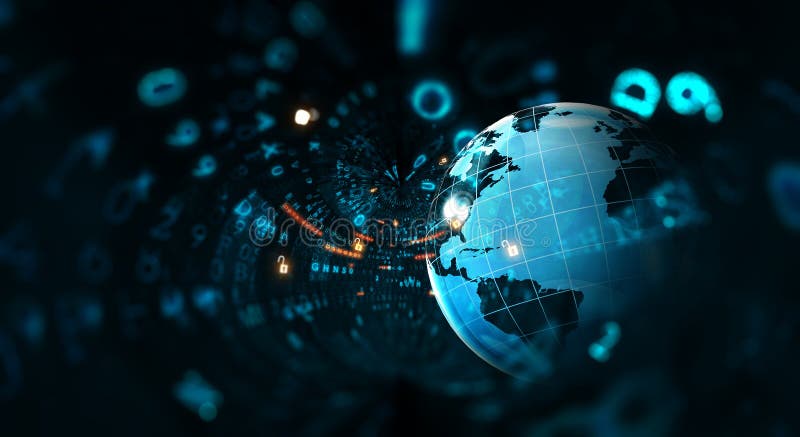 Global networking and connection vector illustration