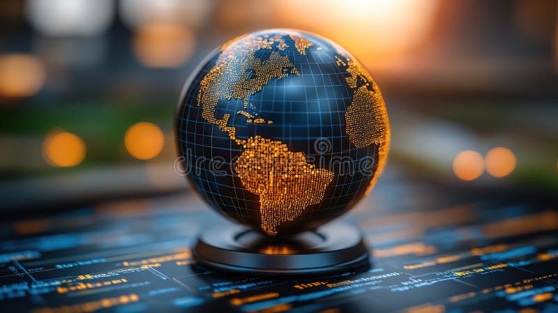 Global nätverksdatavisualisering futuristisk stadsbakgrund. Global nätverksdatavisualisering futuristisk bakgrund i stadens estetisk bakgrundsbild Generativ AI