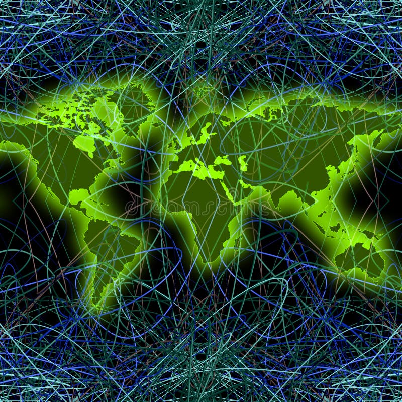 Global nätverksvärld för översikt 02 stock illustrationer
