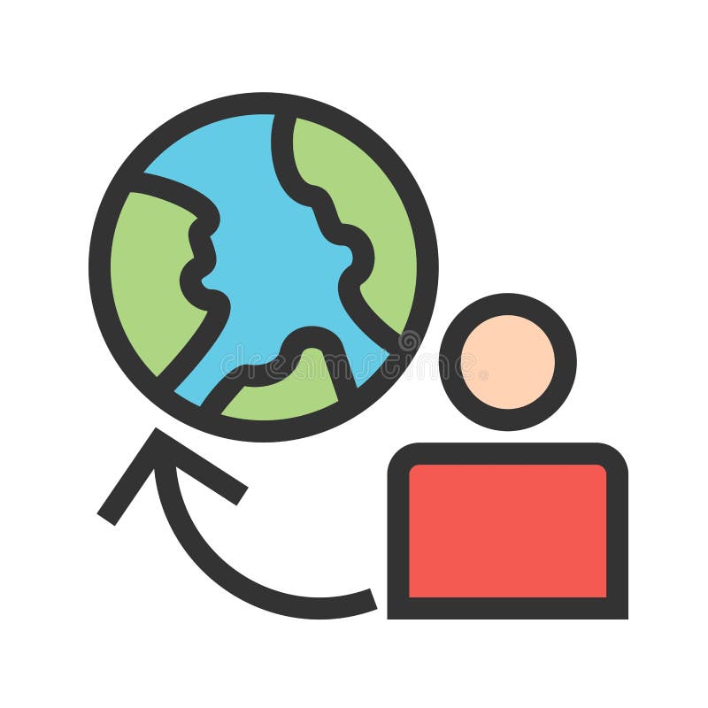 Global Profile royalty free illustration
