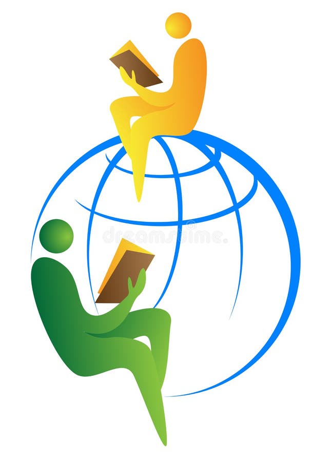Global readers royalty free illustration