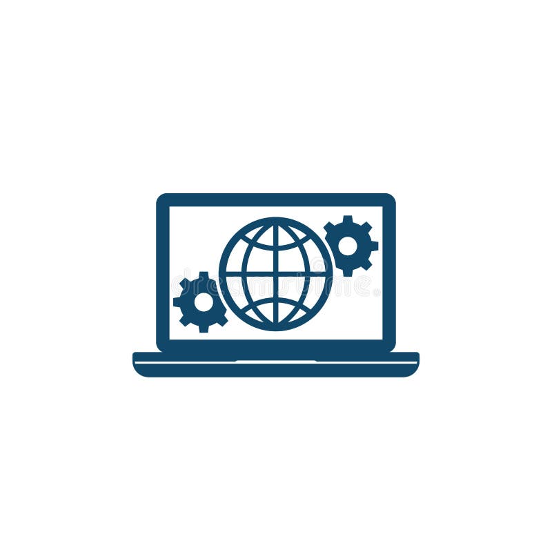 Global settings, network configuration icon royalty free illustration