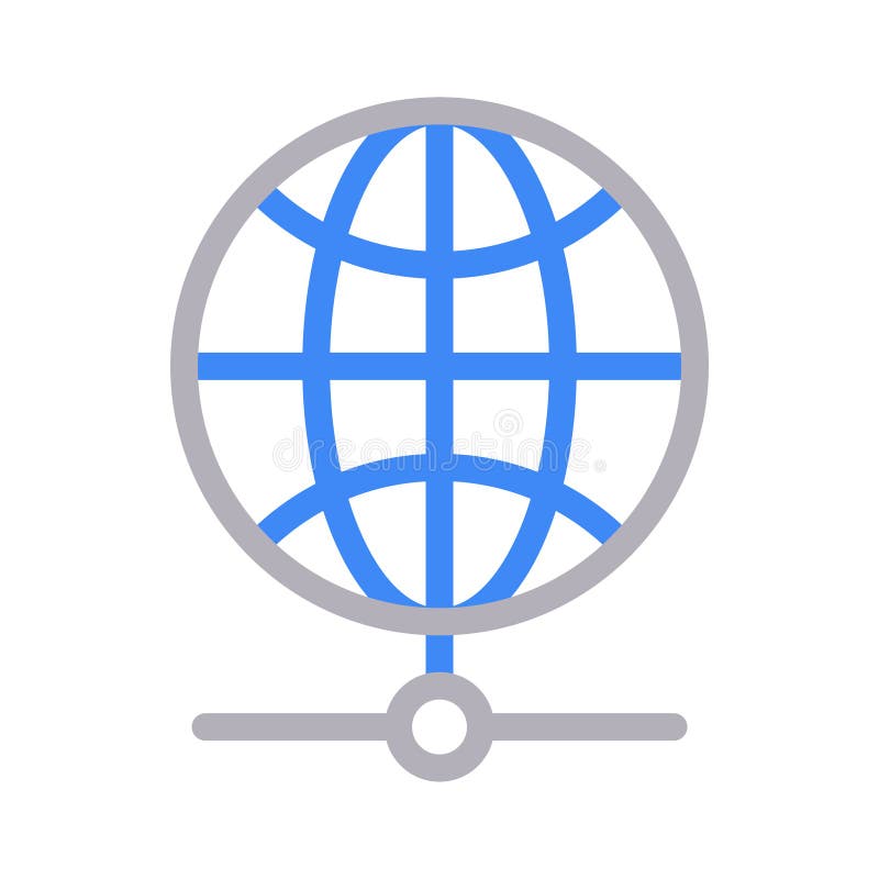Global sharing thin line color vector icon vector illustration