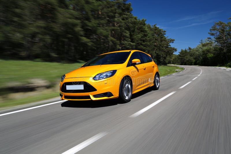 Global sport car driving front royalty free stock photography Global sport car driving front royalty free stock photography