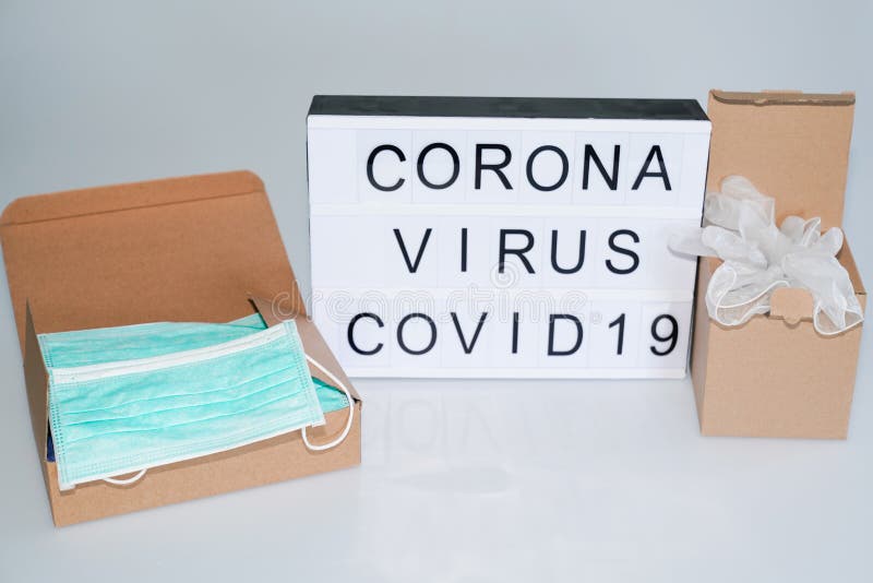 Global spread of novel coronavirus covid19 medical mask and gloves production  organizing prepare large epidemic worldwide