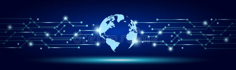 Global tech concept, Network connection â€“ vector vector illustration