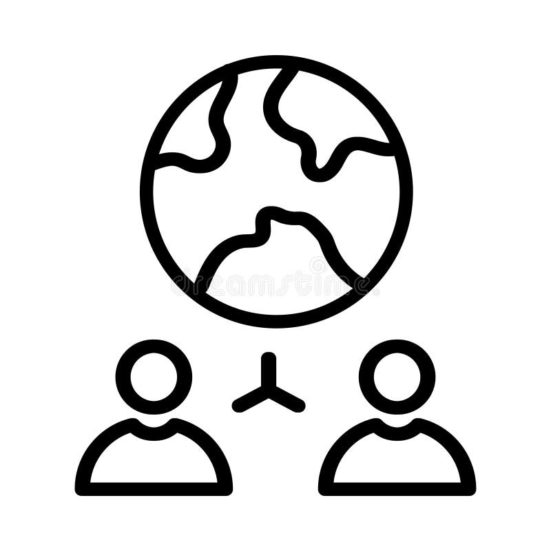 Global thin linet vector icon vector illustration