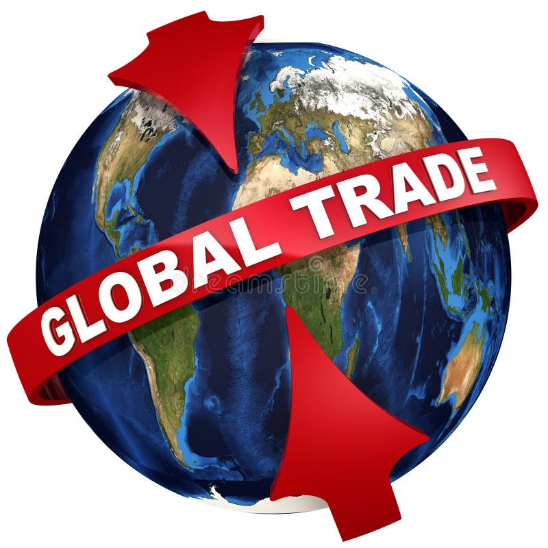 global trade d illustration red arrows emphasize inscription global trade background globe d illustration 126789061 - Take Phone History Of Shutters