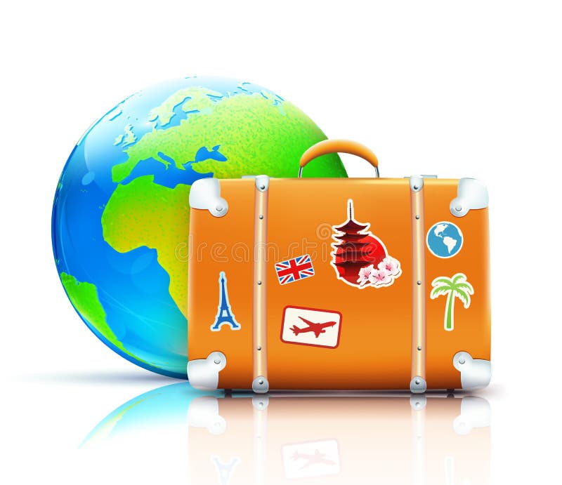 Global travel concept stock illustration