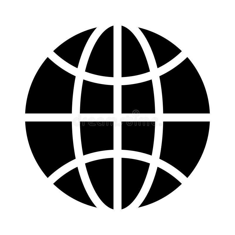 Global glyph flat vector icon royalty free illustration