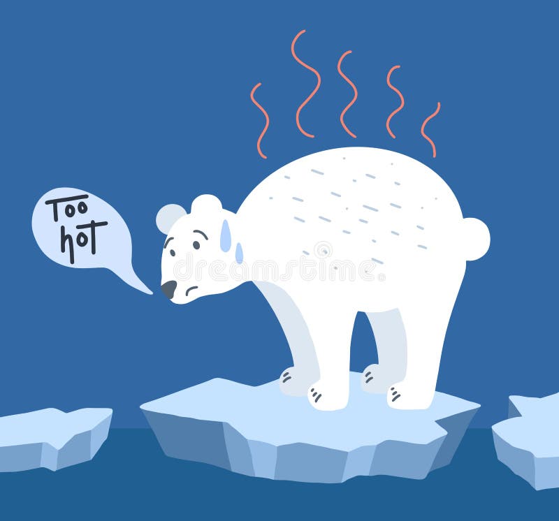 Global Warming. Cartoon Doodle Illustration of a Sad Bear on Melted Ice Stock Vector - Illustration of animal, vector: 170357616 Global Warming. Cartoon Doodle Illustration of a Sad Bear on Melted Ice Stock Vector - Illustration of animal, vector: 170357616