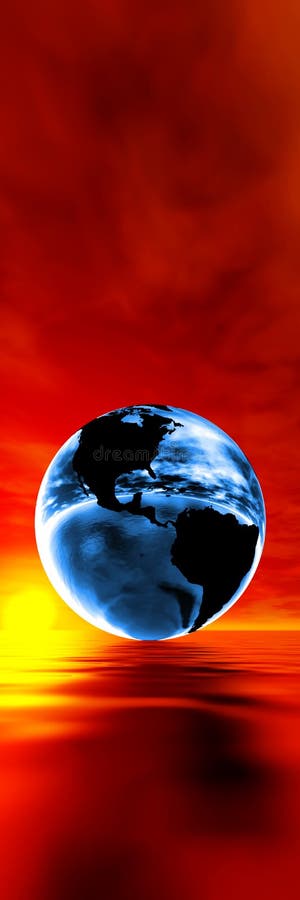 Global warming concept royalty free illustration
