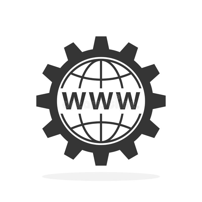 Global web setting or configuration icon - vector royalty free illustration