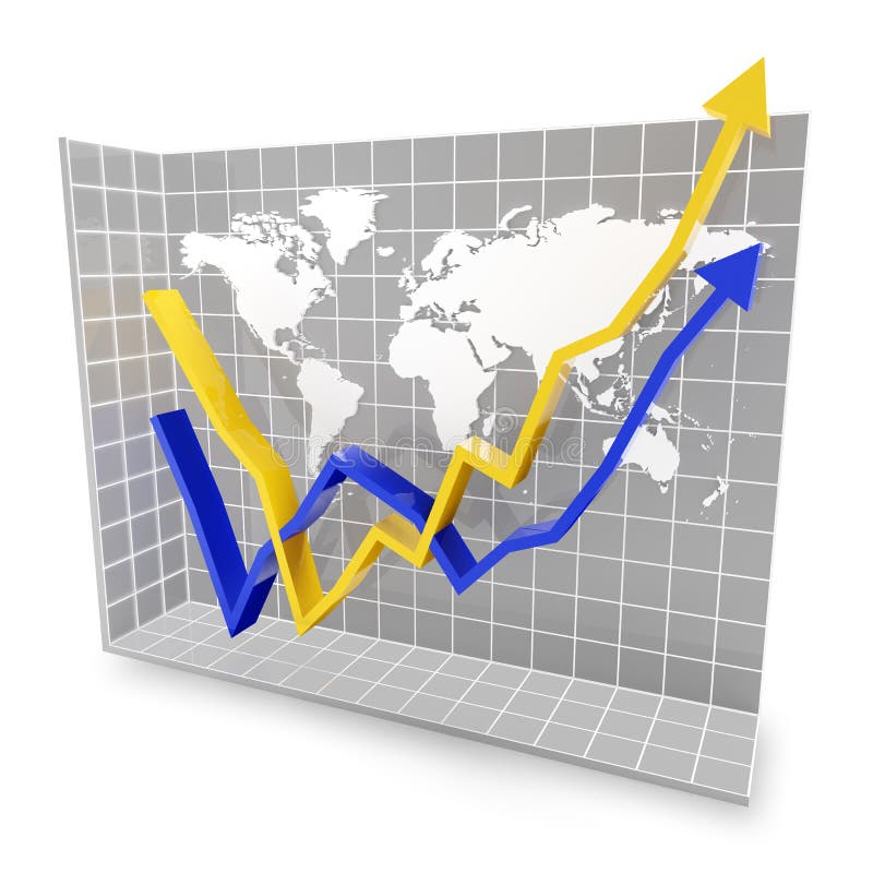 Globale economische reactie vector illustratie Globale economische reactie vector illustratie