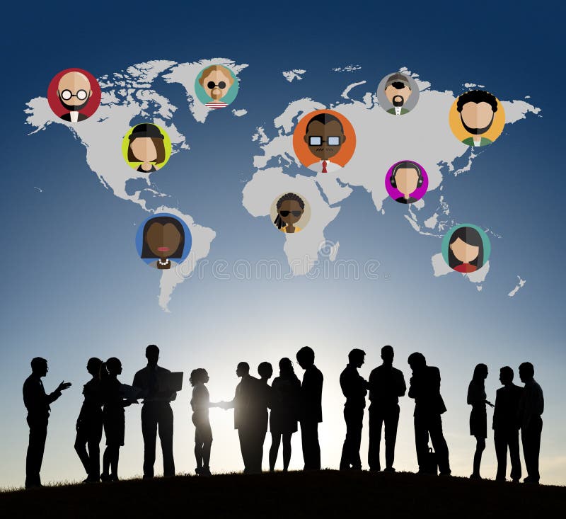Globale Gemeinschaftsweltleute-Social Networking-Verbindung Conce lizenzfreies stockbild Globale Gemeinschaftsweltleute-Social Networking-Verbindung Conce lizenzfreies stockbild