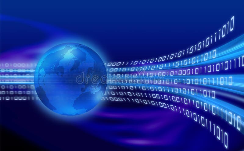 Globaal informatiestroom stock illustratie