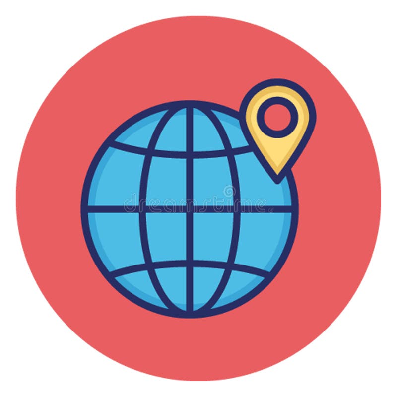Globale plaats, globaal plaatsend aardrijkskunde Vectorpictogram dat gemakkelijk kan uitgeven stock illustratie Globale plaats, globaal plaatsend aardrijkskunde Vectorpictogram dat gemakkelijk kan uitgeven stock illustratie