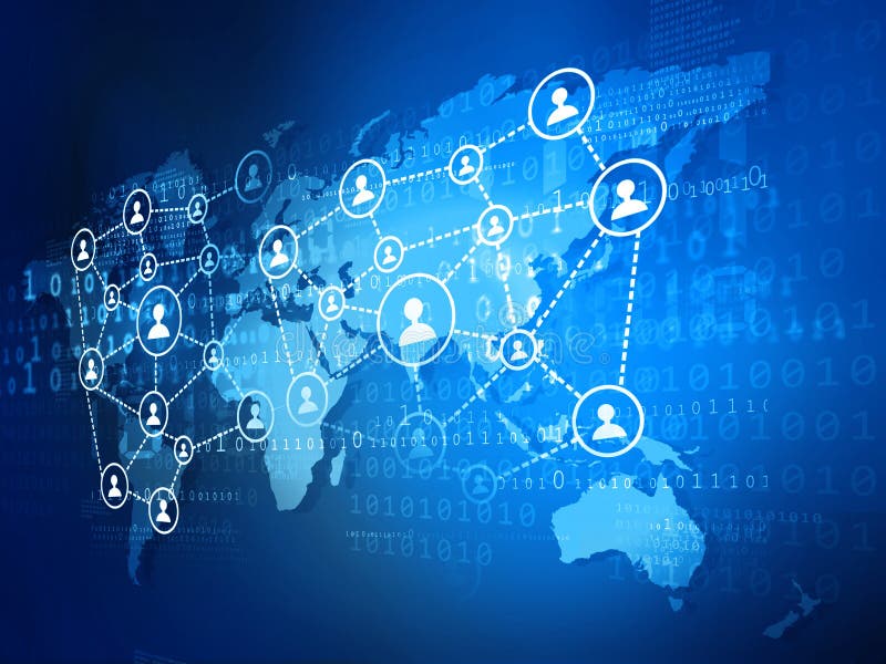 Globales Geschäfts-Netz stock abbildung