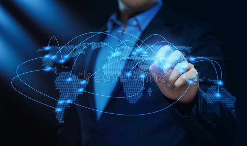 Globales Weltkommunikations-Verbindungs-Geschäfts-Netz-Internet Techology-Konzept lizenzfreies stockbild Globales Weltkommunikations-Verbindungs-Geschäfts-Netz-Internet Techology-Konzept lizenzfreies stockbild