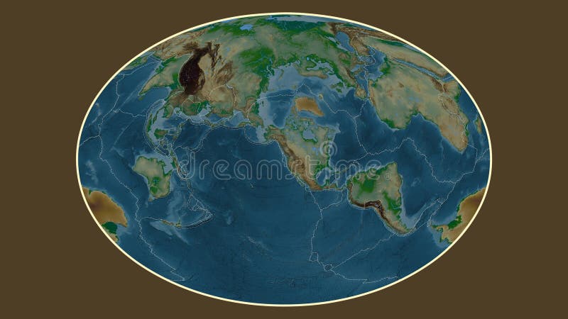 Globalna mapa juan de fuca. fej. fizyczny royalty ilustracja