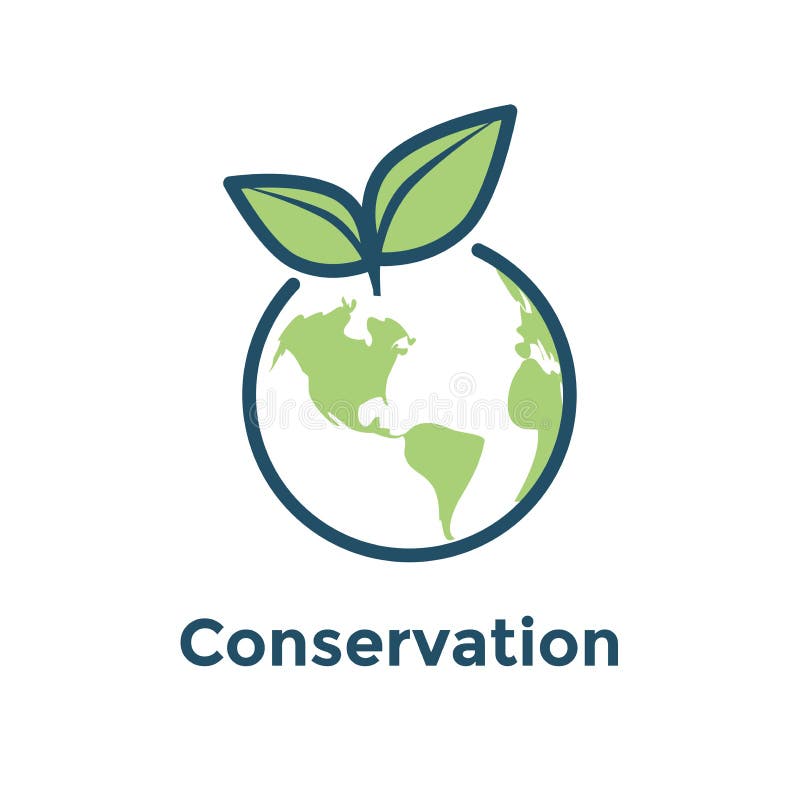 Globalna środowiskowa konserwaci ikony w liścia i ziemi ikona