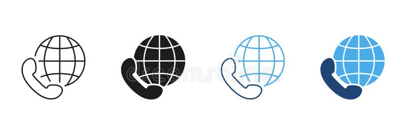 . Globalne Połączenia Międzynarodowe Symbol Połączenia I Telekomunikacji ilustracja wektor