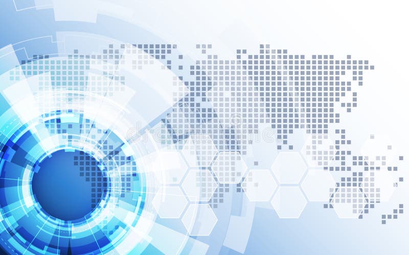 Globalnego biznesu tła technologii rozwiązania abstrakcjonistyczny wektor royalty ilustracja