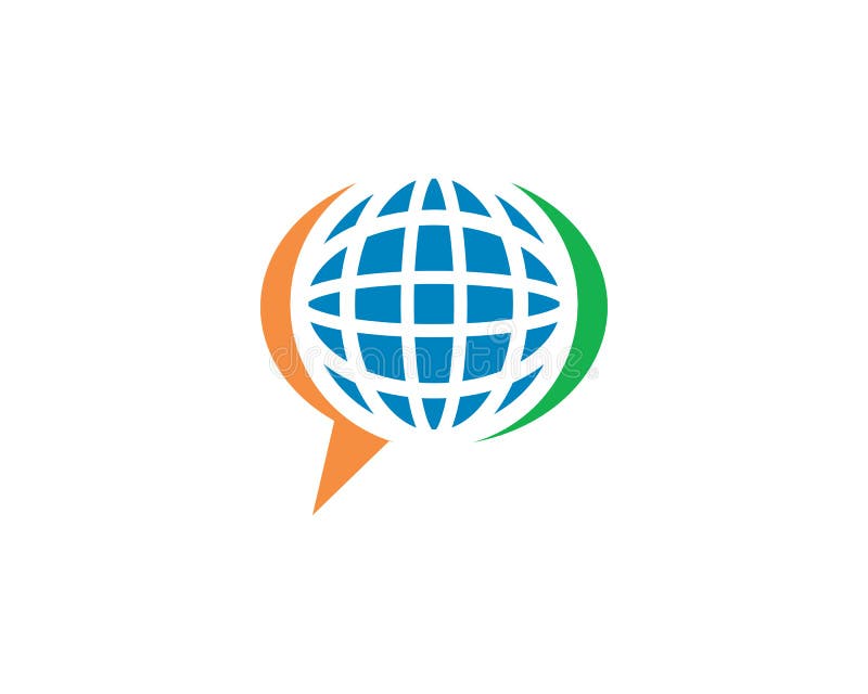 globalny rozmowa logo ilustracji globalny rozmowa logo ilustracji