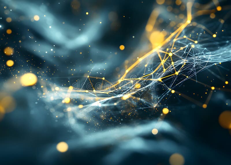 Globalt blockkedjenätverk som skyddar digitala data med hjälp av neural intelligens royaltyfri illustrationer