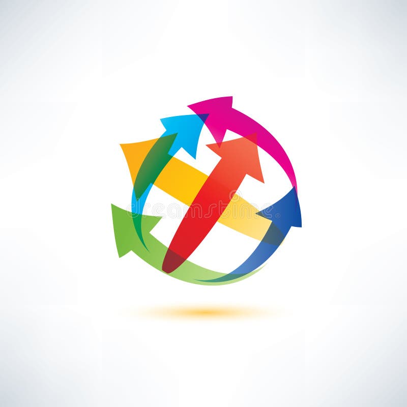 Globe arrow abstract symbol royalty free illustration Globe arrow abstract symbol royalty free illustration
