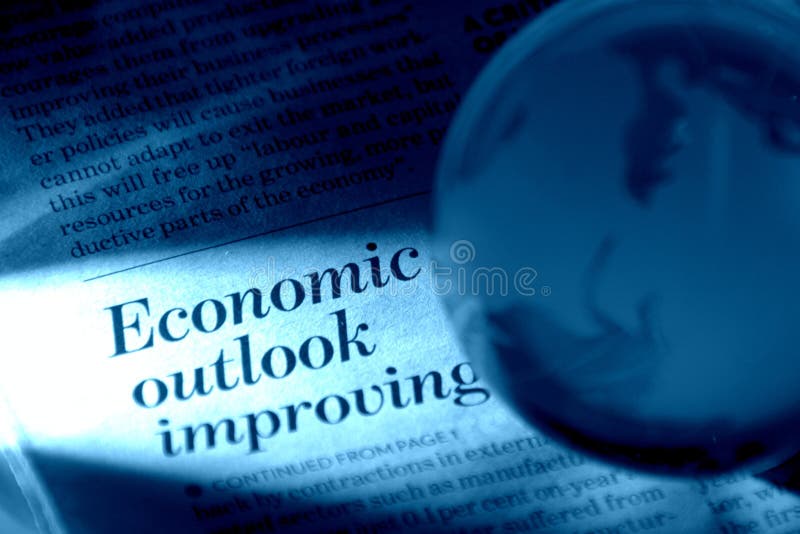 Economy Outlook Improving stock photography