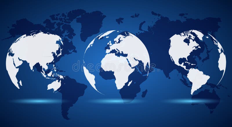 Globe blanc réglé sur la carte du monde - vecteur illustration stock Globe blanc réglé sur la carte du monde - vecteur illustration stock
