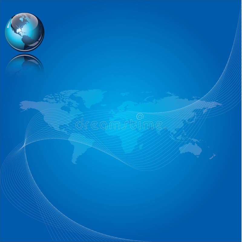 Globe Blue Background