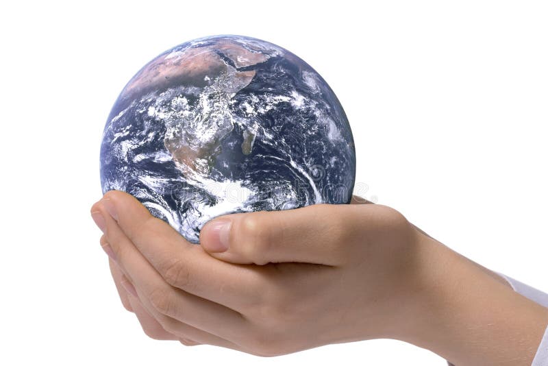 The globe in children s hands