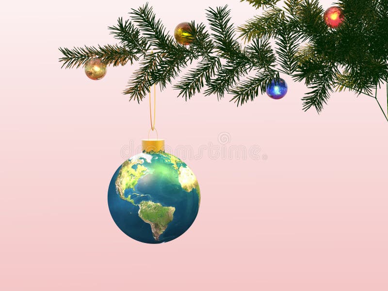 Globe on a christmas-tree.