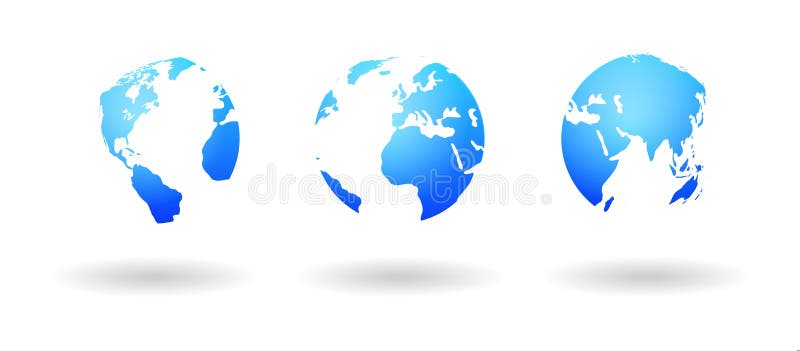 Planet Earth Globe Positions Stock Illustration Illustration Of