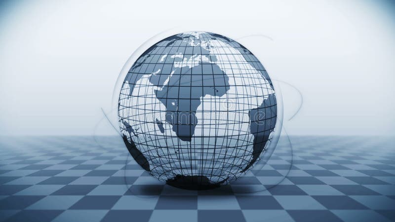 Futuristic hologram planet earth. Business success concept. Cyber loop animation. Earth globe 3d with business technology. vector illustration