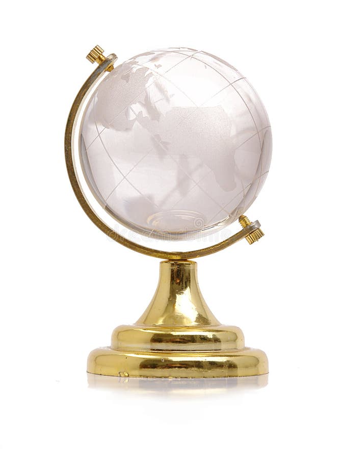 Globe en verre photo stock. Image du autour, globe, continents - 1441808