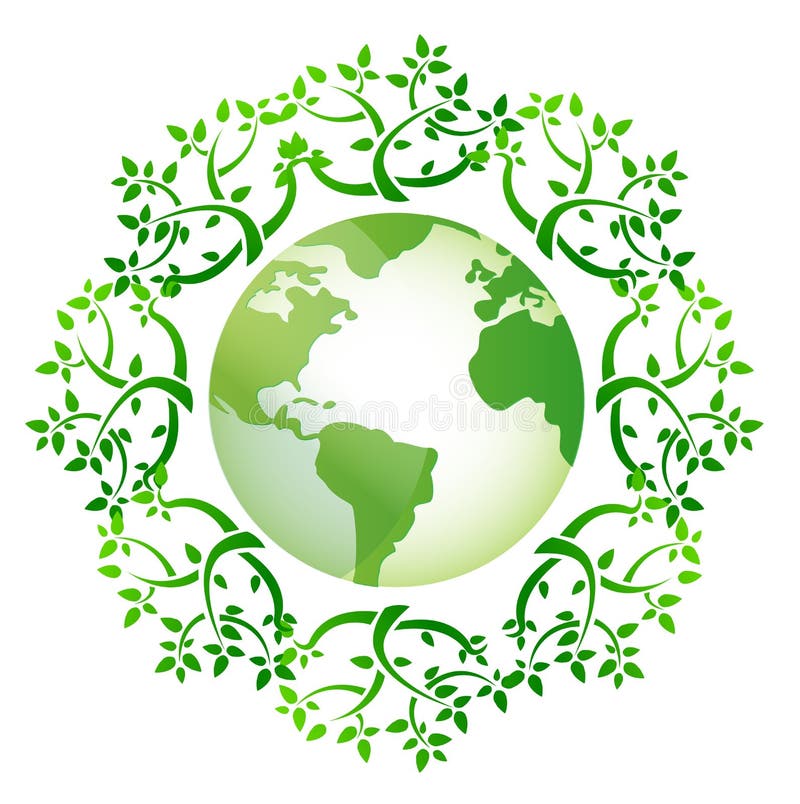 Globe et lames autour illustration stock Globe et lames autour illustration stock
