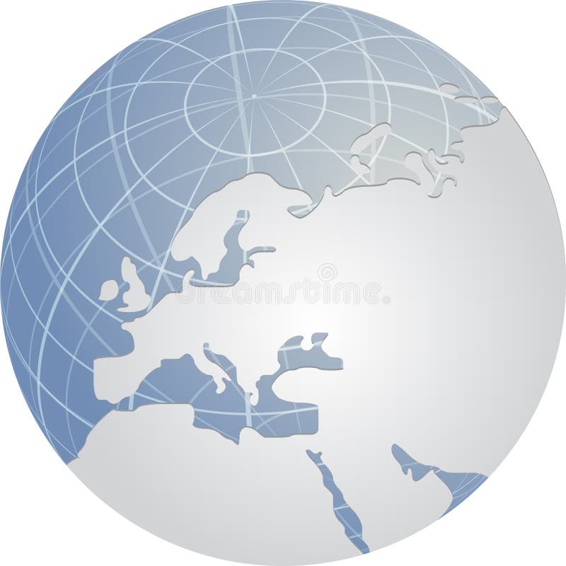 Globe Europe vector illustration