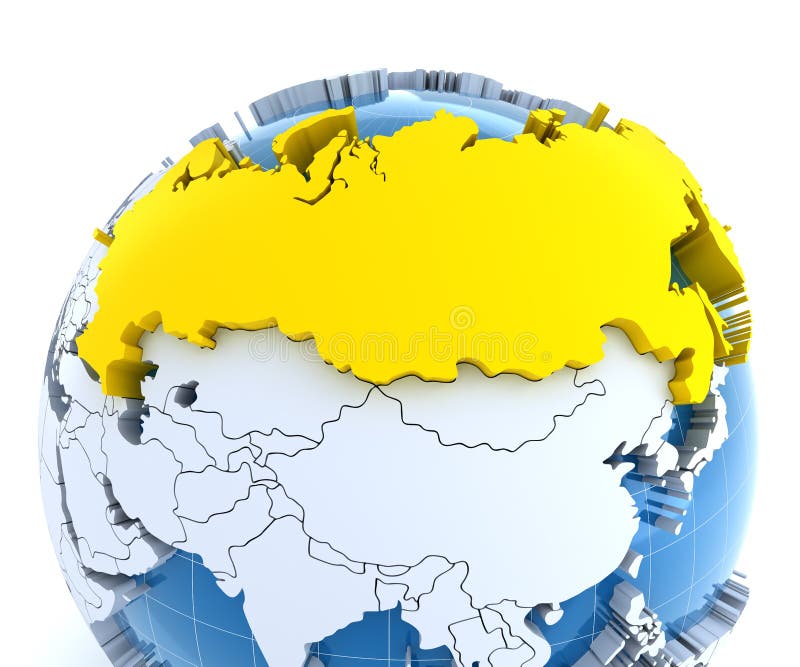 Как выглядит россия на глобусе The globe of russia stock vector. Illustration of historica - 10833177