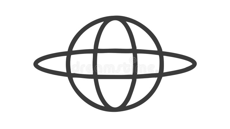 Globe Grid Icon Global Connectivity World Map Wector Generation AI royalty ilustracja