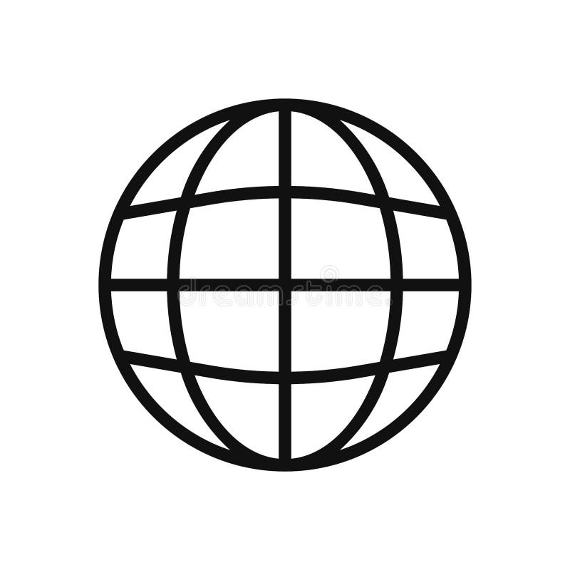 Globe icon vector. Simple globe sign in modern design style for web site and mobile app. EPS10 royalty free illustration