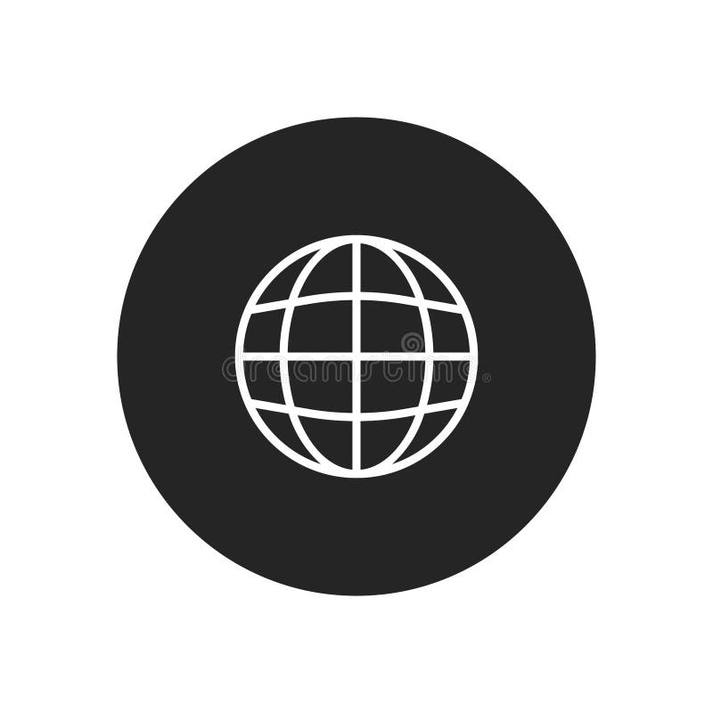 Globe icon vector. Simple globe sign in modern design style for web site and mobile app. EPS10, vector illustration