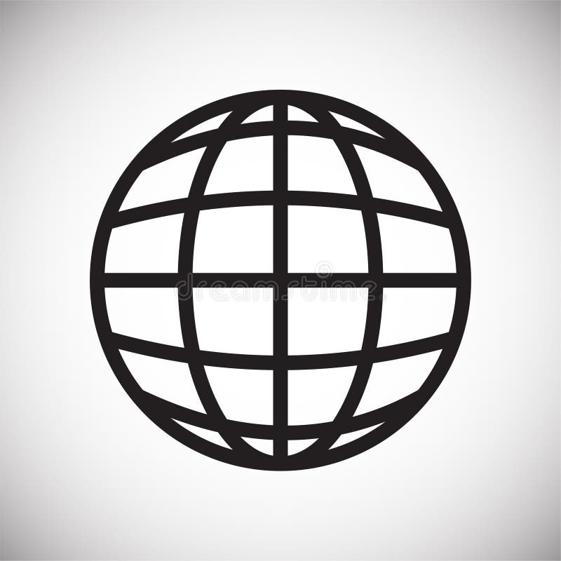 Globe Icon on White Background for Graphic and Web Design, Modern ...