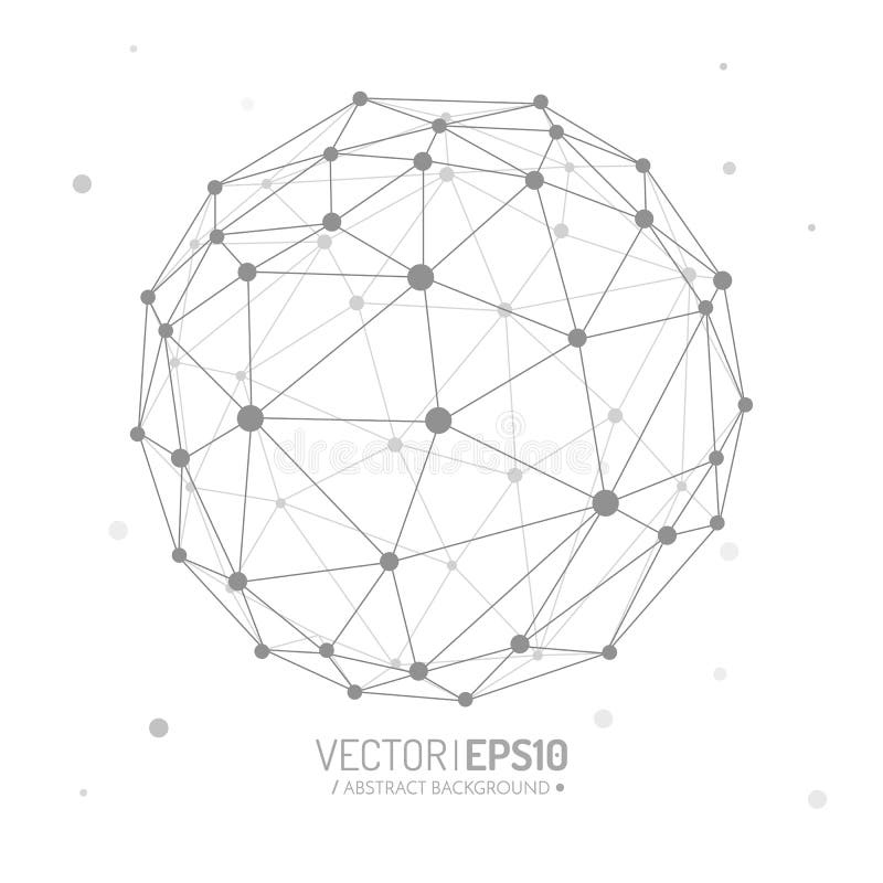 Globe with lines and dots. Connection concept design. royalty free illustration Globe with lines and dots. Connection concept design. royalty free illustration