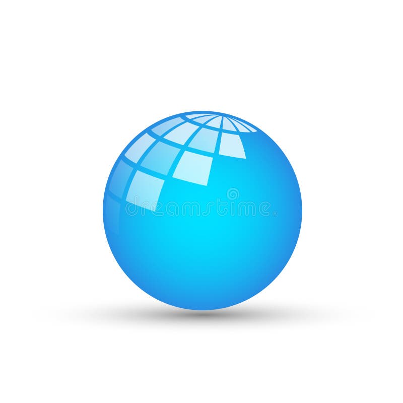 Globe logo and report icon in blue wold element icons symbol logo design on white background royalty free illustration Globe logo and report icon in blue wold element icons symbol logo design on white background royalty free illustration